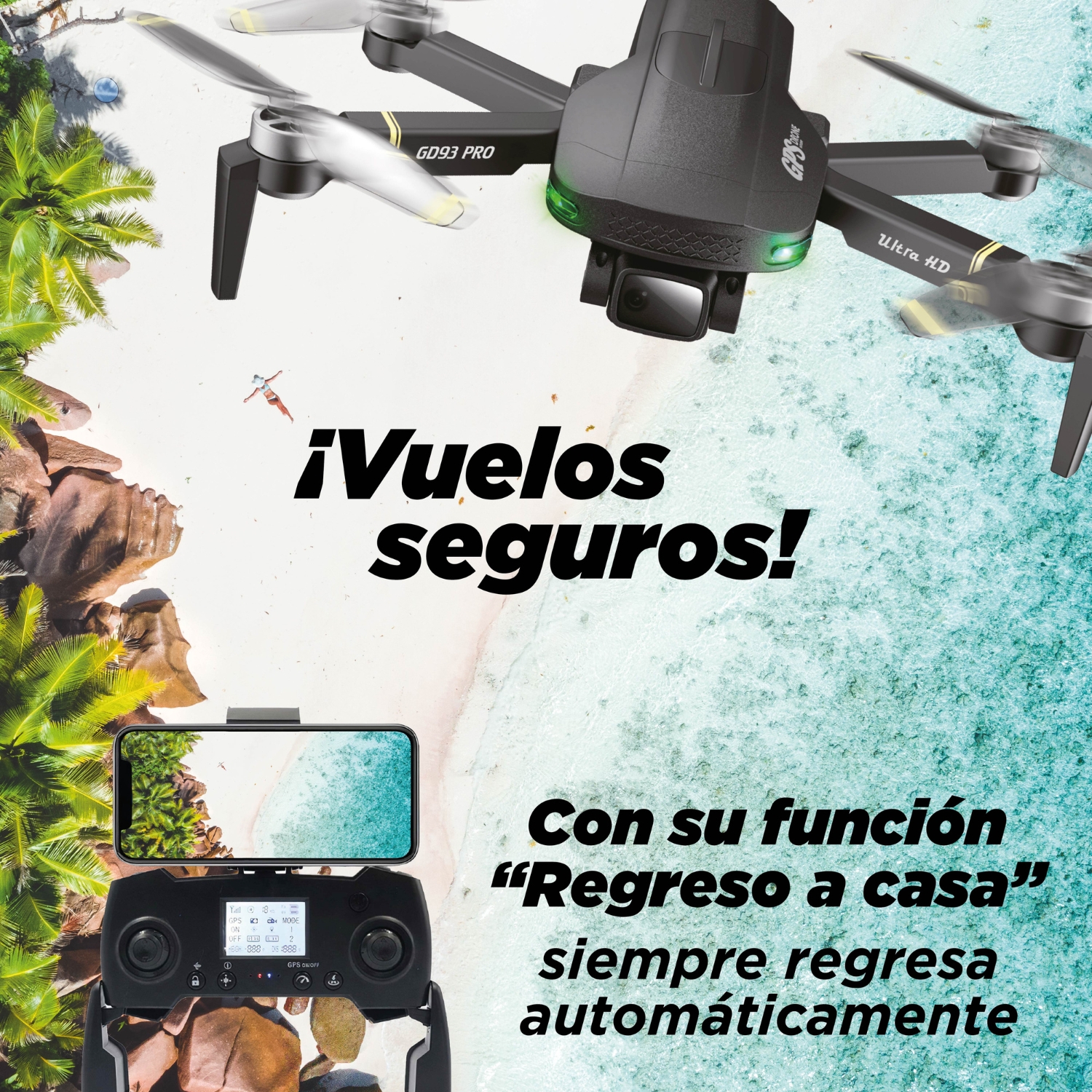 Drone BINDEN GD93 Pro Con Cámara 6k Hasta 28 Minutos De Vuelo