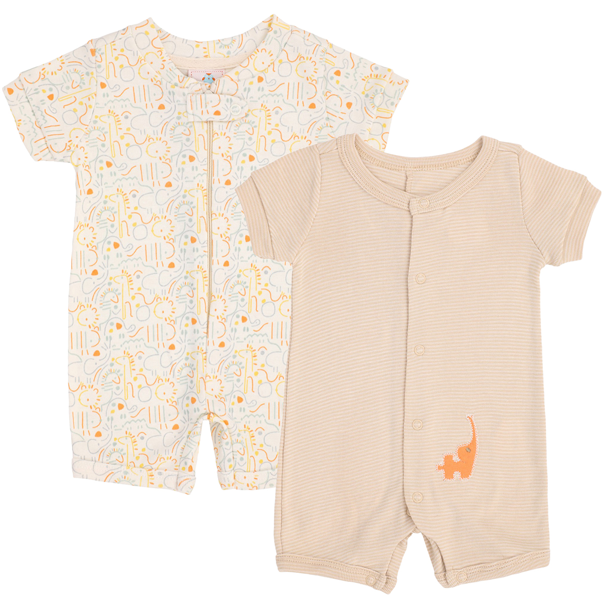 Set de 2 pañaleros beige estampados para bebé Mondo Bambino