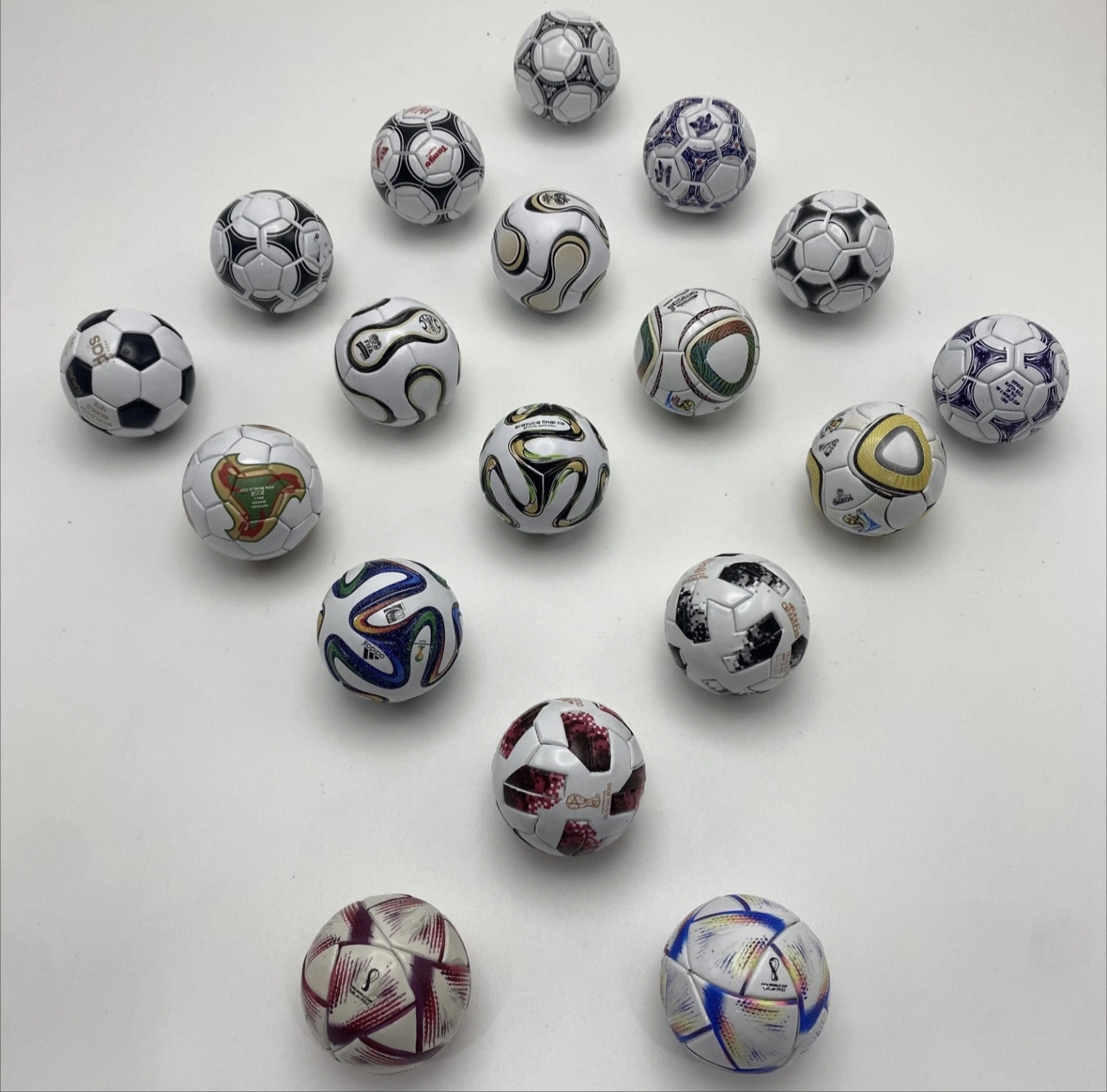 Set mini balones históricos mundialistas