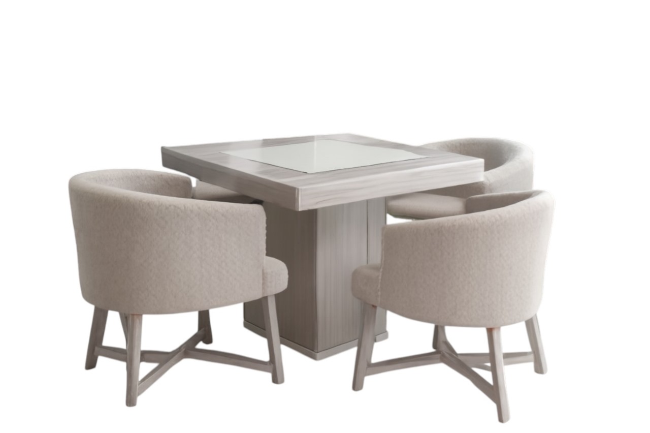 Comedor Para 4 Personas Sillas Cómodas Antecomedor Gris