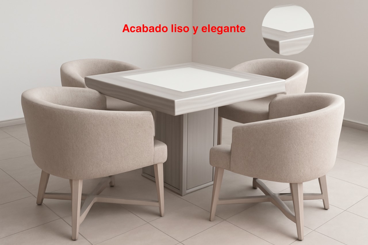 Comedor Para 4 Personas Sillas Cómodas Antecomedor Gris