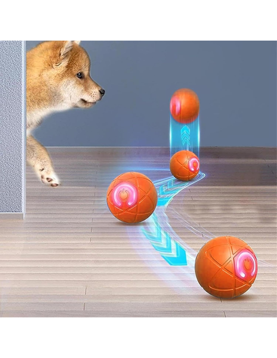Pelota led interactiva para mascotas azul