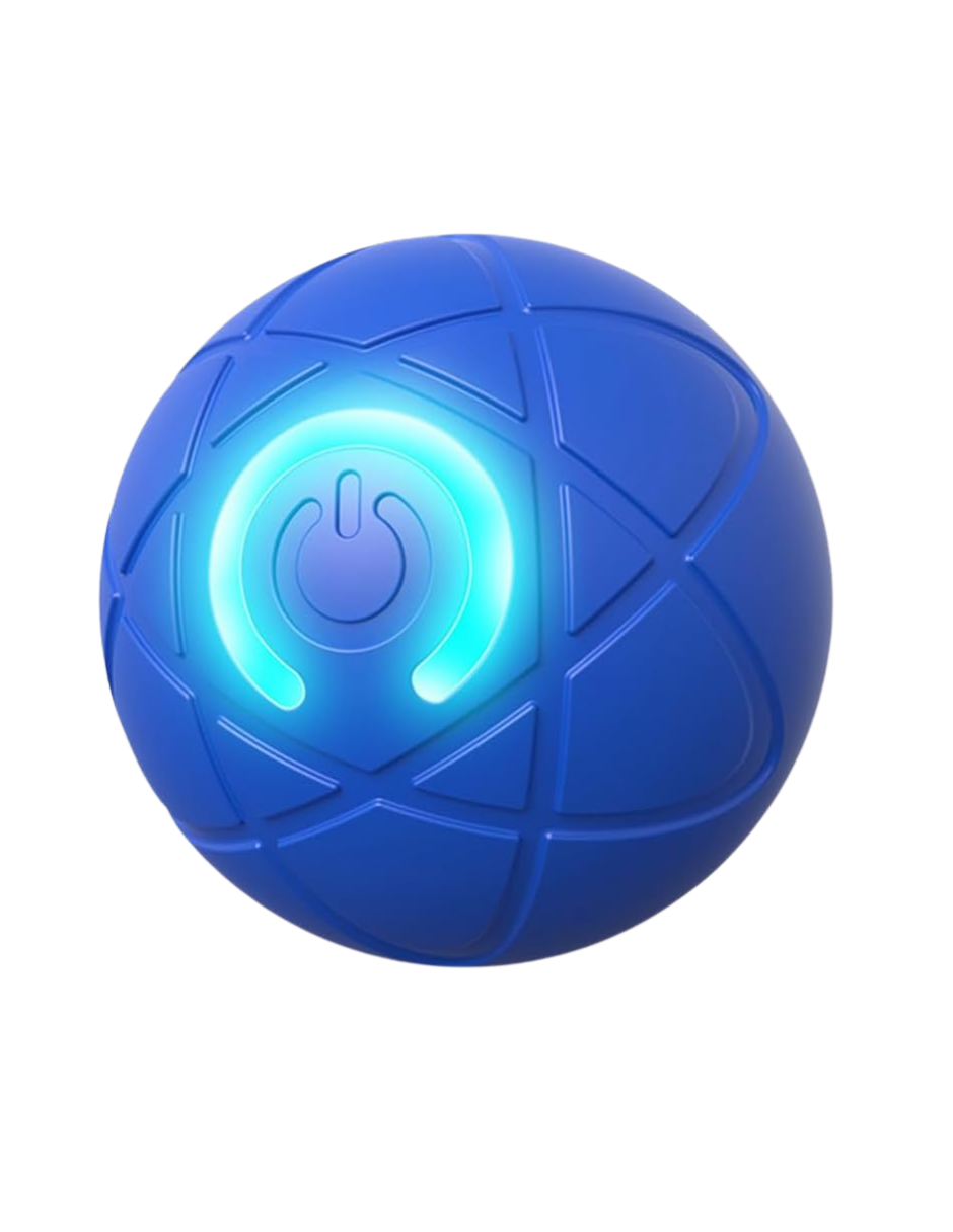 Pelota led interactiva para mascotas azul