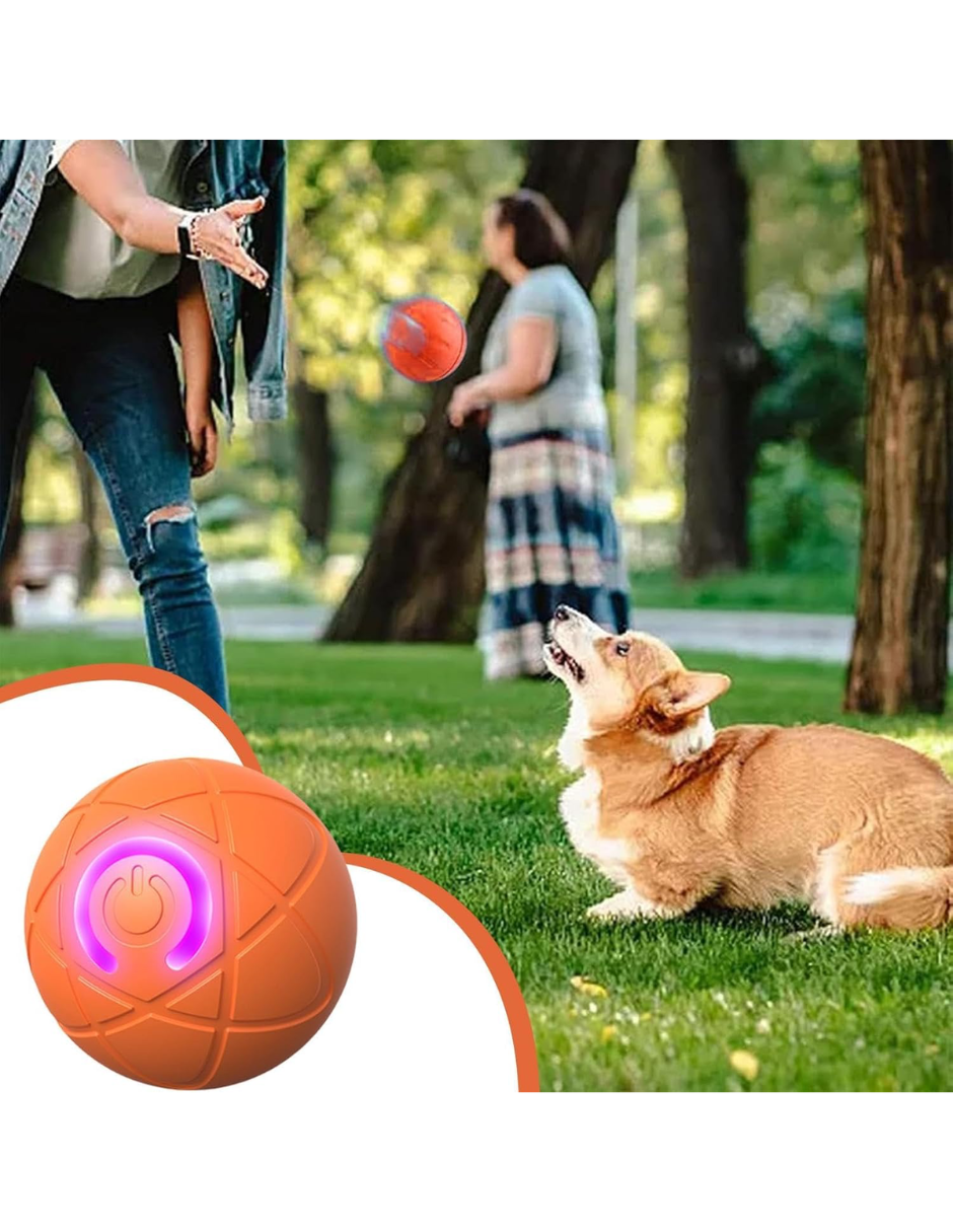 Pelota led interactiva para mascotas azul