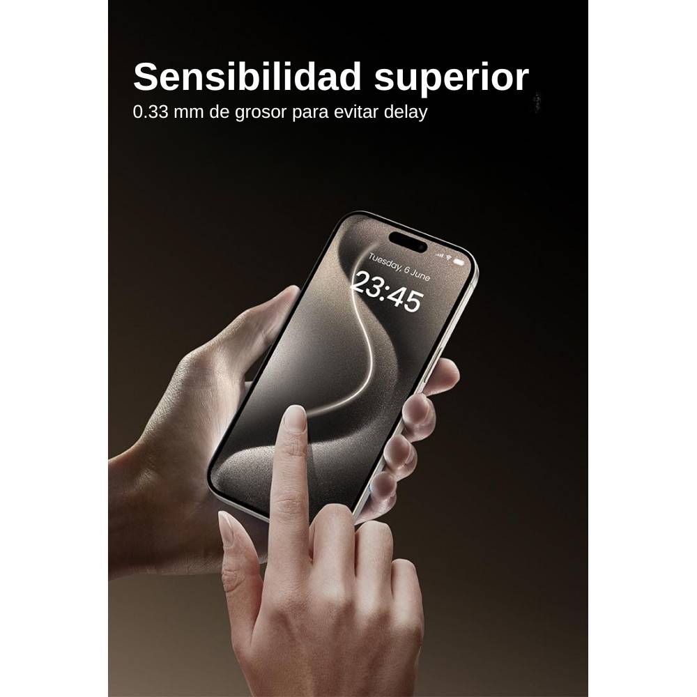 Mica de privacidad Ugreen anti-huellas para iPhone 15 Pro