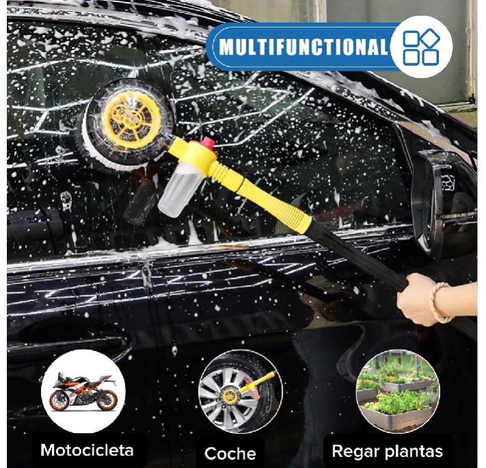Kit Cepillo Giratorio Lavado Carro limpieza de auto, carro, moto u hogar
