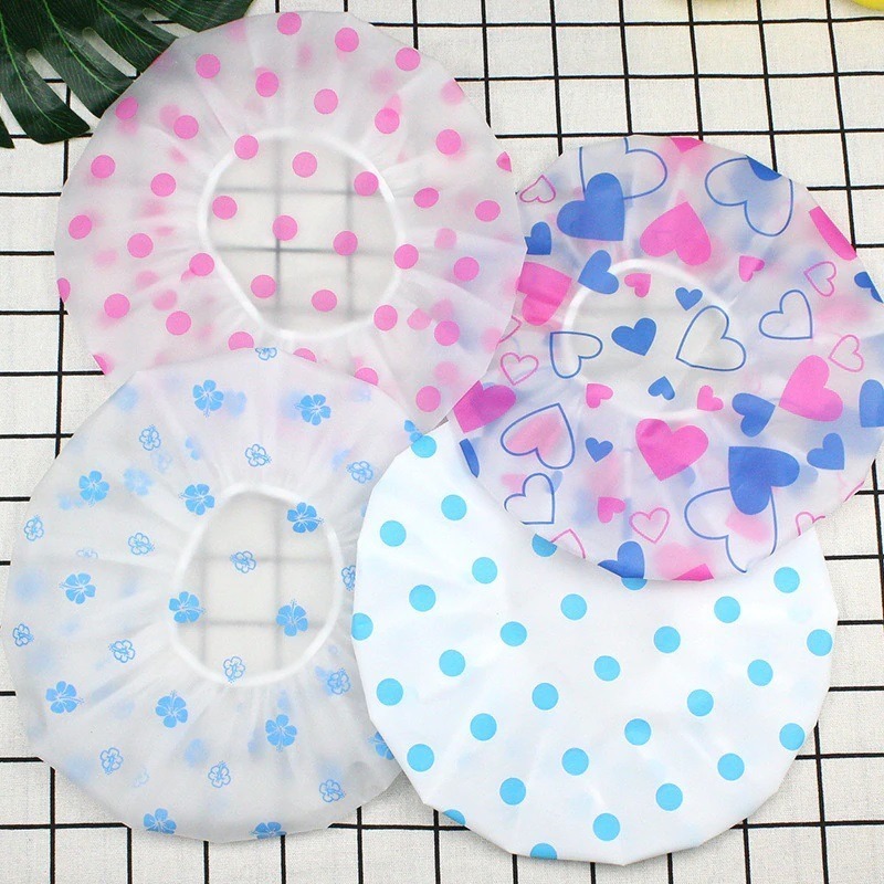 Gorra Gorro De Baño Ducha Shower Cap Reutilizable 6 Piezas