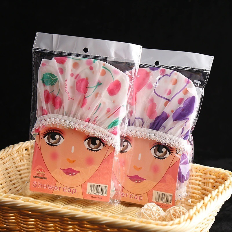 Gorra Gorro De Baño Ducha Shower Cap Reutilizable 6 Piezas