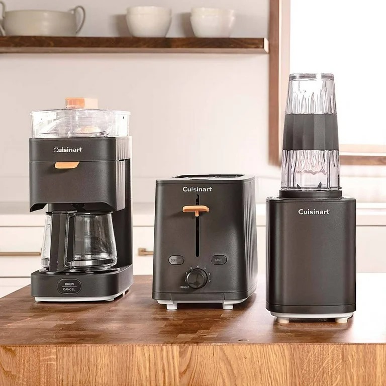 Combo de Electrodomésticos Cuisinart Cafetera + Tostador + Licuadora Personal SOHO-3BKES