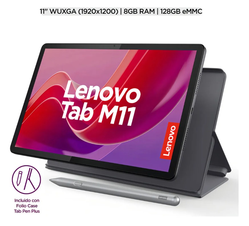 Tablet Lenovo Tab M11 8GB + 128GB + FolioCase + TabPen|11"