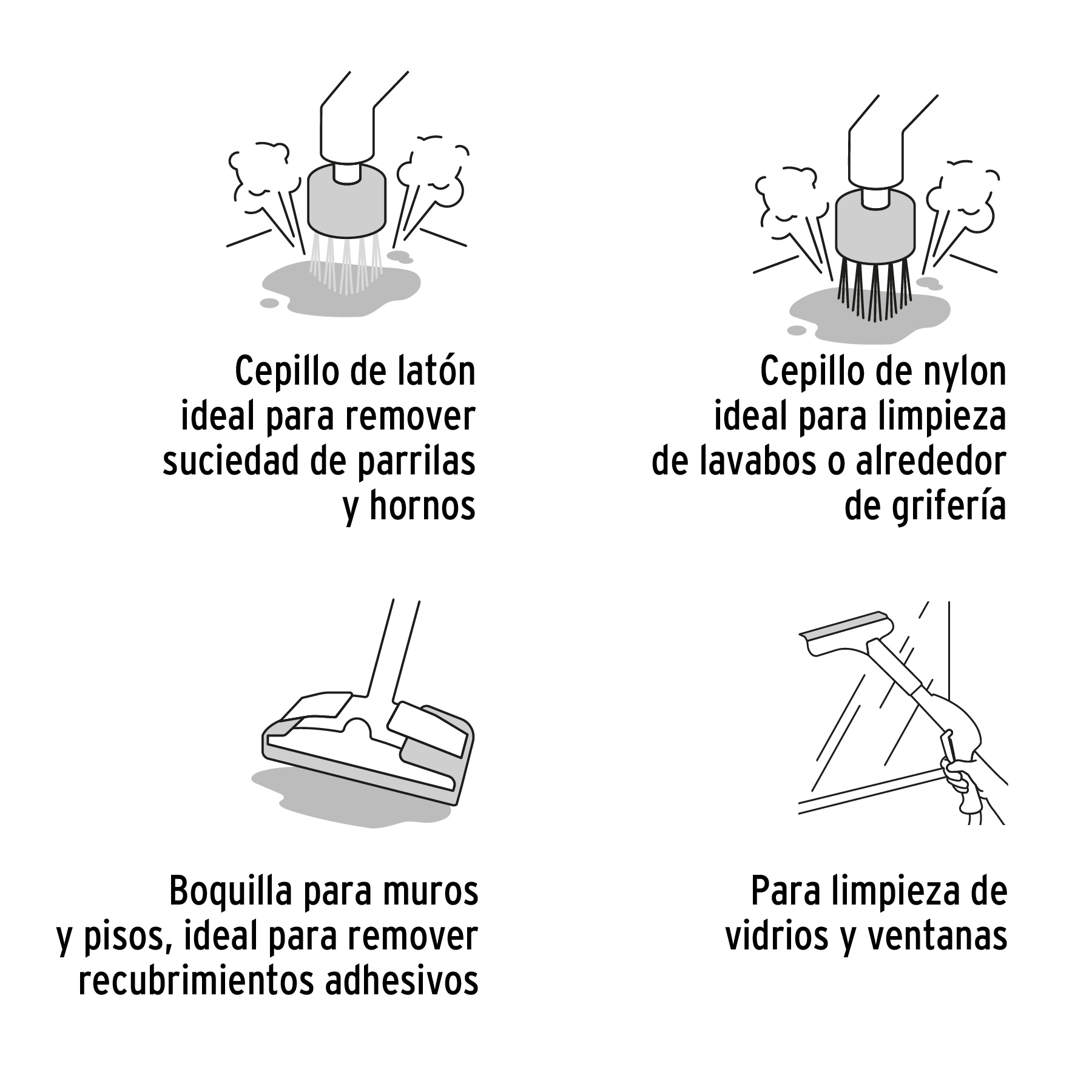Limpiador a vapor de  1800W, 