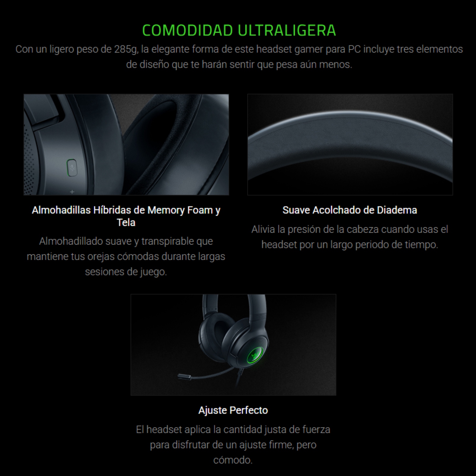 Audífonos Gamer Razer Kraken V3 X para PC y PS4 Alámbrico RGB Reacondicionado Excelente Estado Garantía Incluida