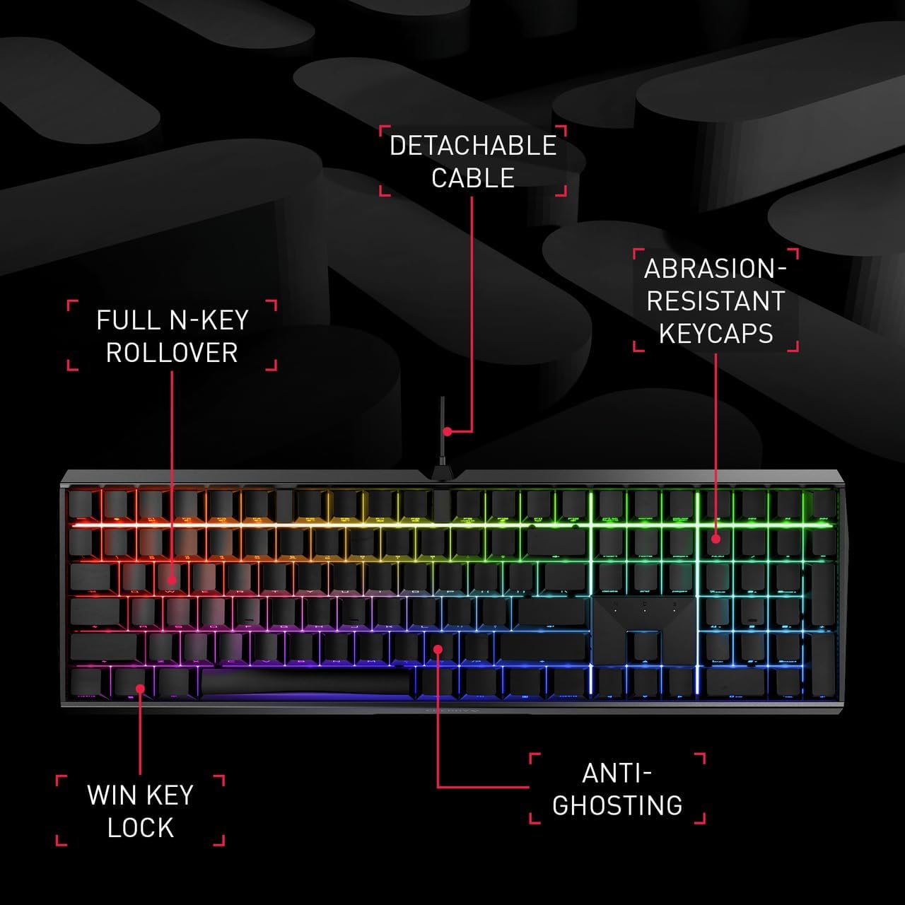 CHERRY Teclado MX 3.0S  Alámbrico Mecánico Switch Silent Red Gaming  Negro( Reacondicionado Garantizado)