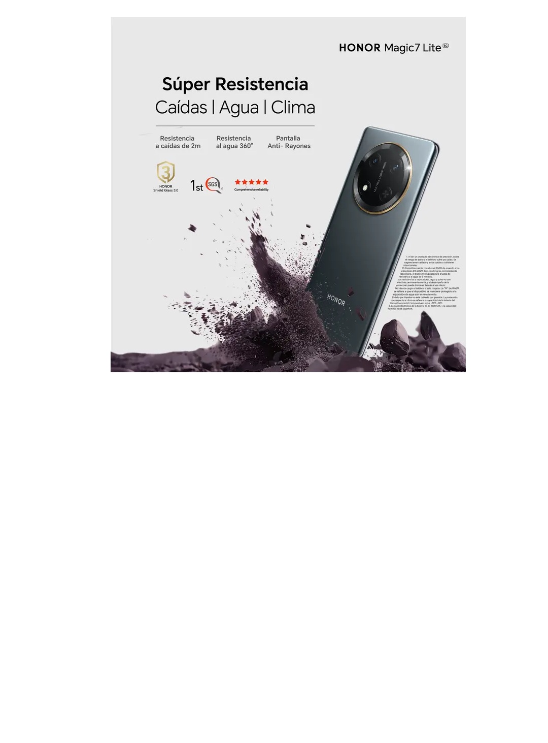 Honor Magic 7 Lite 256Gb 8Ram Color Negro Nuevo Libre