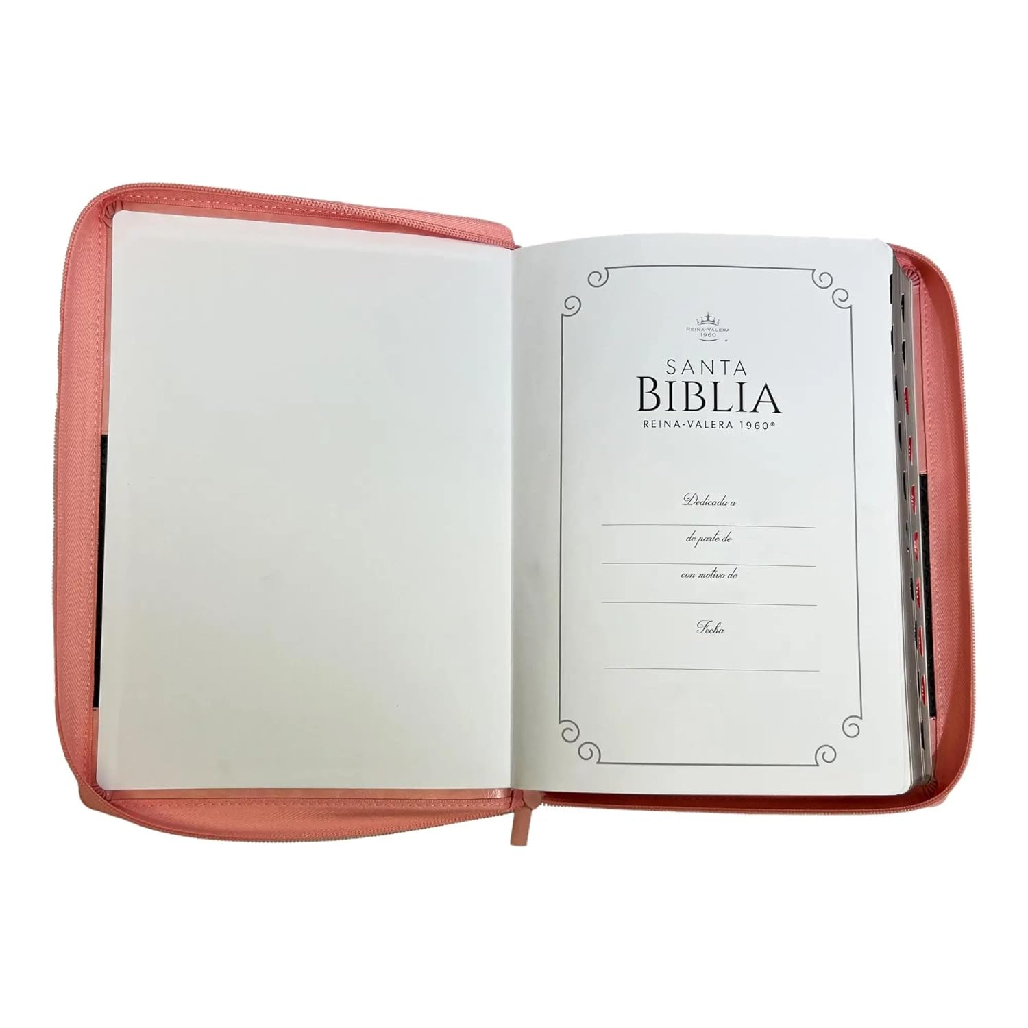 Biblia RVR60 Classic Abba Rosa Café, c/índice, letra 19 puntos 