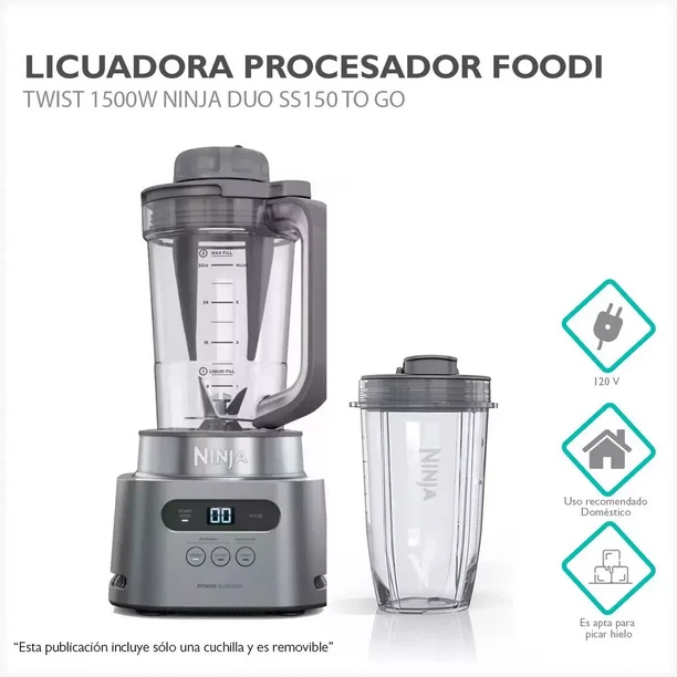 Licuadora con Procesador Ninja Foodi 1500W SS150