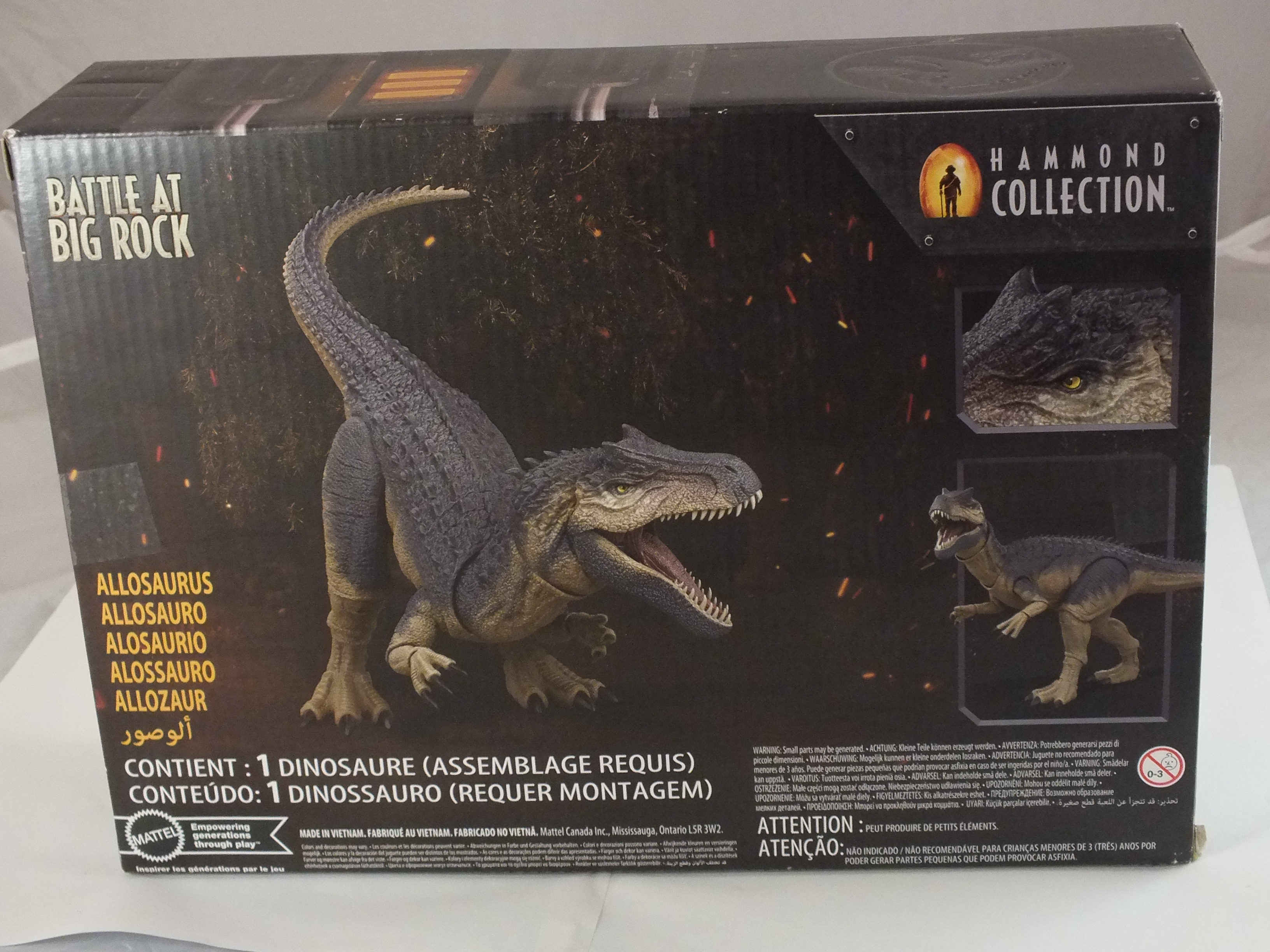 Jurassic World Dinosaurio Hammond Collection Allosaurus Mattel