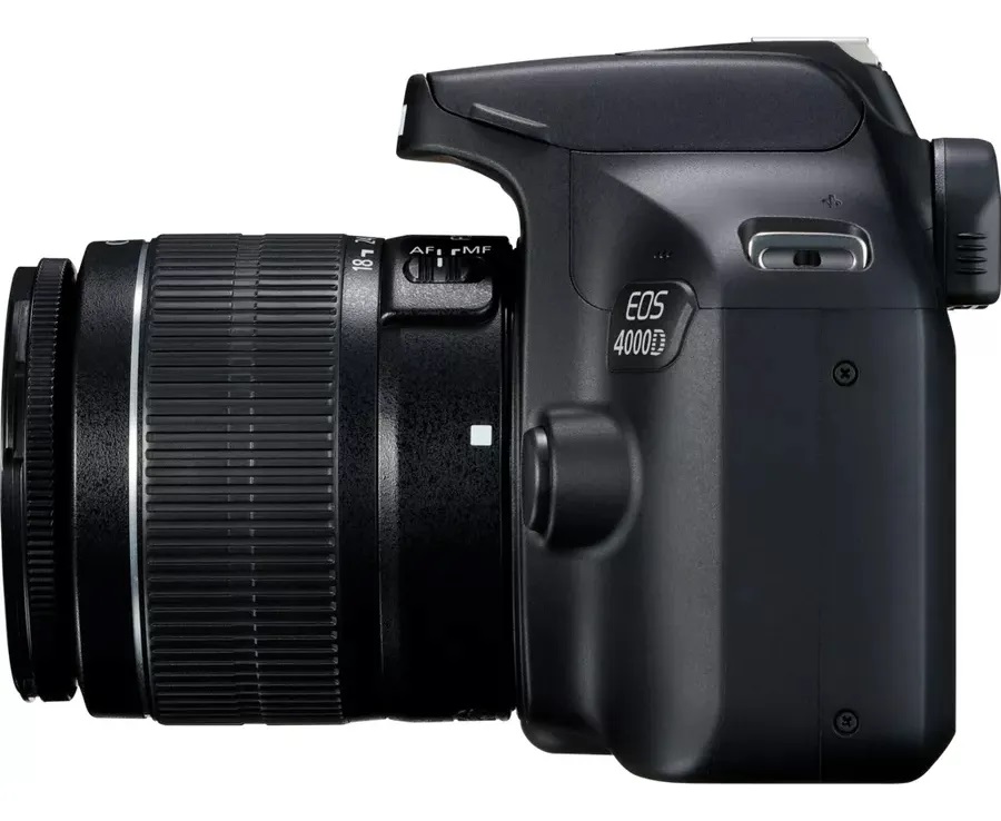 Kit de Cámara Canon Eos 4000D + Lente 18-55mm IIII - Color Negro