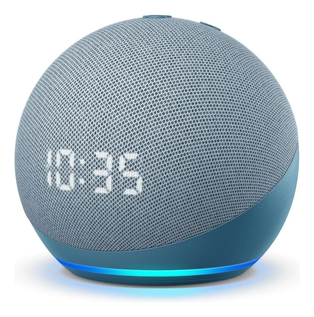 Alexa Echo Dot Echo Dot 4th Gen Con Reloj  Asistente Virtual Color Azul