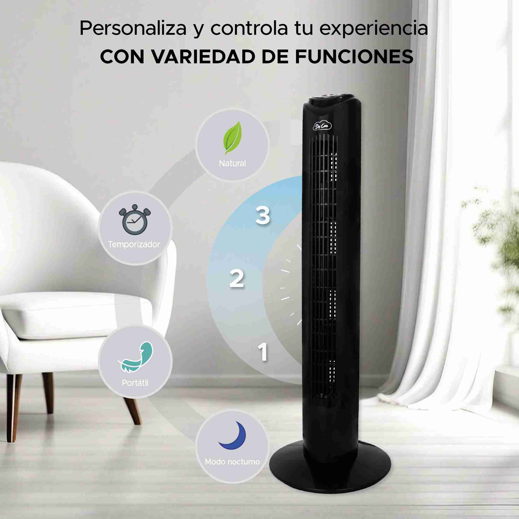 Set De 2 Ventiladores De Torre Sky Care De 32'' Pulgadas