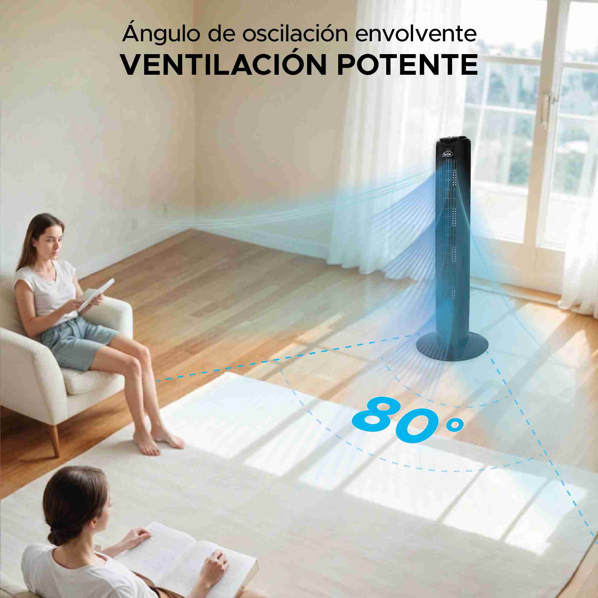 Set De 2 Ventiladores De Torre Sky Care De 32'' Pulgadas
