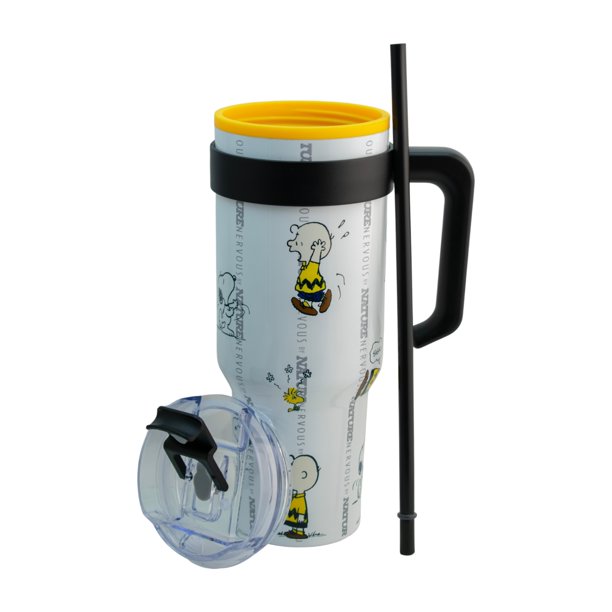 Snoopy Termo Alto doble pared con tapa hermetica Chrlie Brown Woodstock Peanuts capacidad 1.2L
