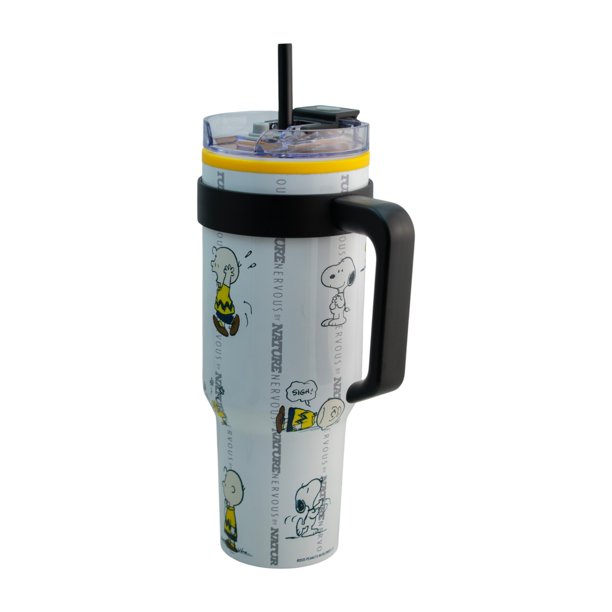 Snoopy Termo Alto doble pared con tapa hermetica Chrlie Brown Woodstock Peanuts capacidad 1.2L