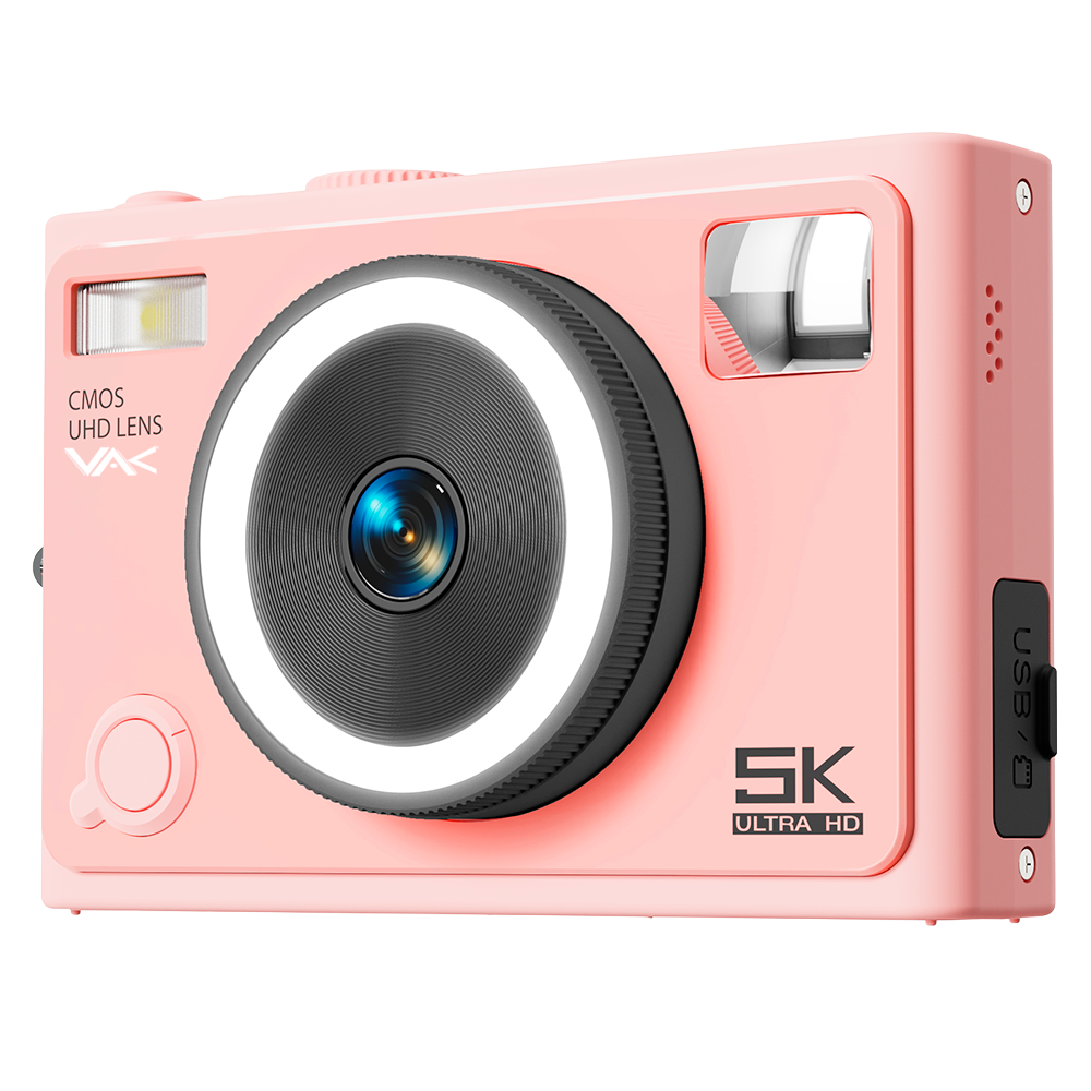 Camara digital VAK F3L 5k Selfie cam aro luz wifi 64mp
