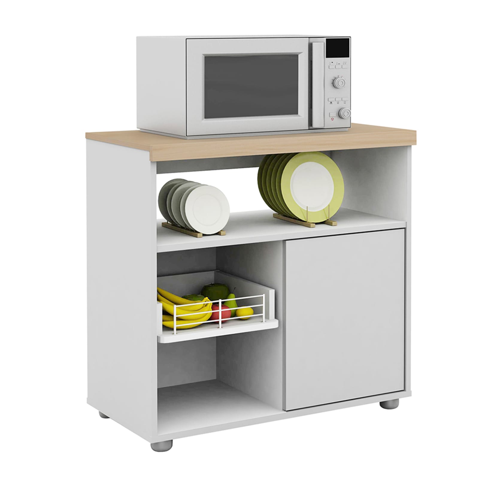 Mueble Auxiliar Celeste, Atlas del Descanso color Blanco