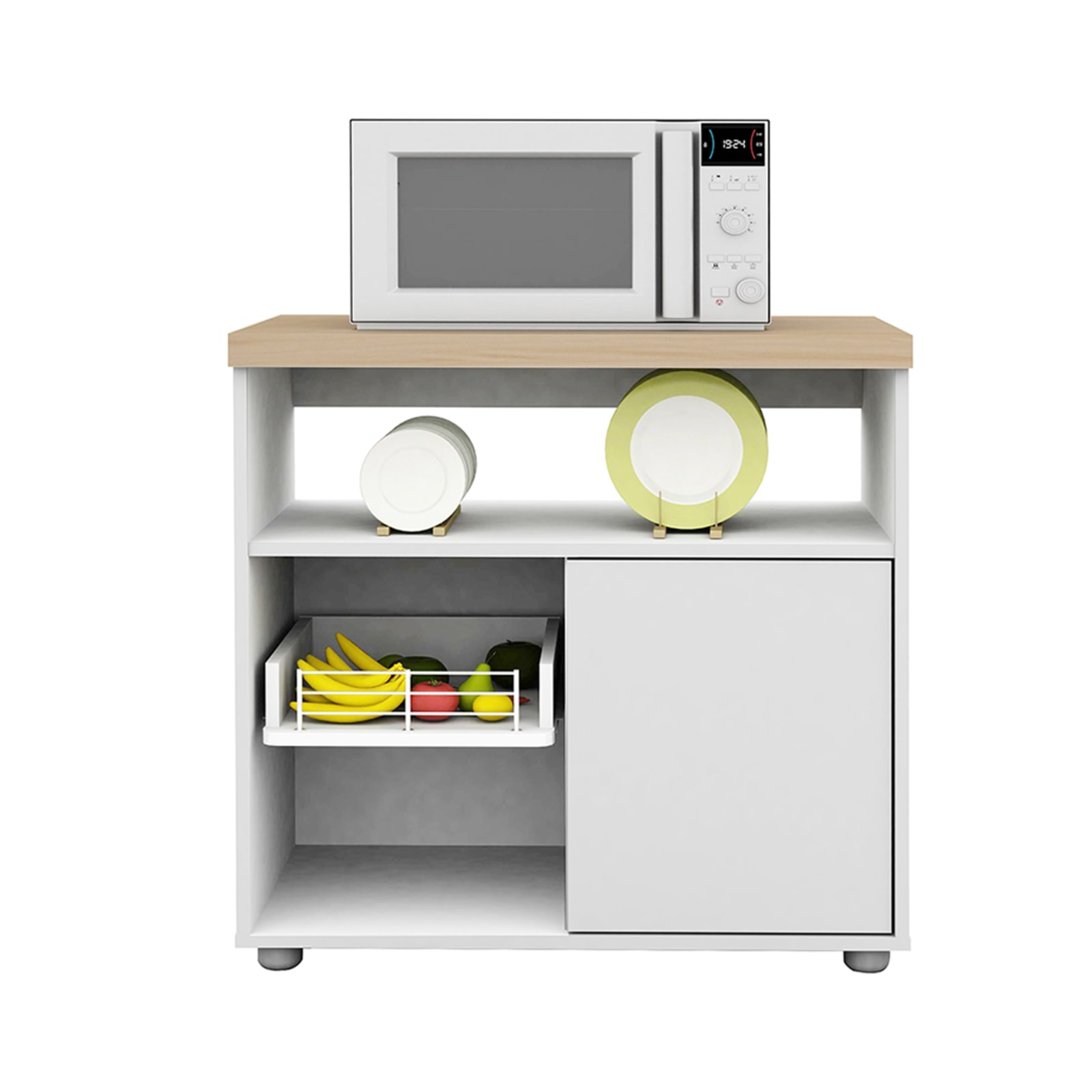 Mueble Auxiliar Celeste, Atlas del Descanso color Blanco
