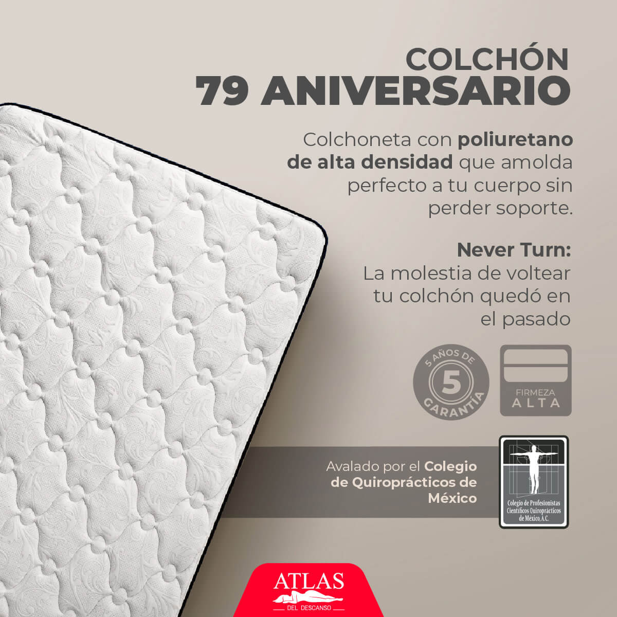 Colchón King Size 79 Aniversario Atlas