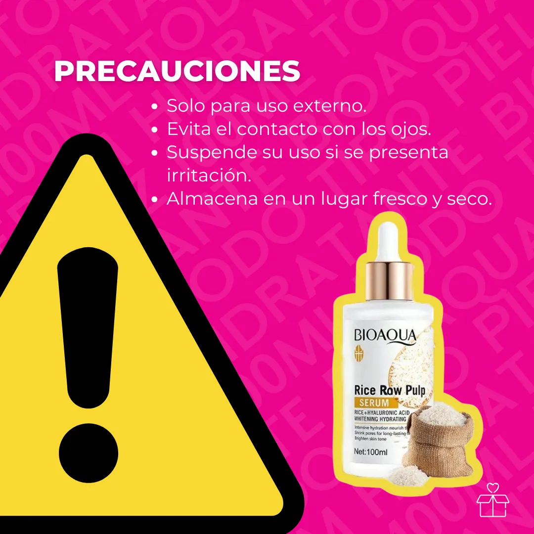 Sérum Hidratante Bioaqua Arroz 100ml Todo Tipo Piel