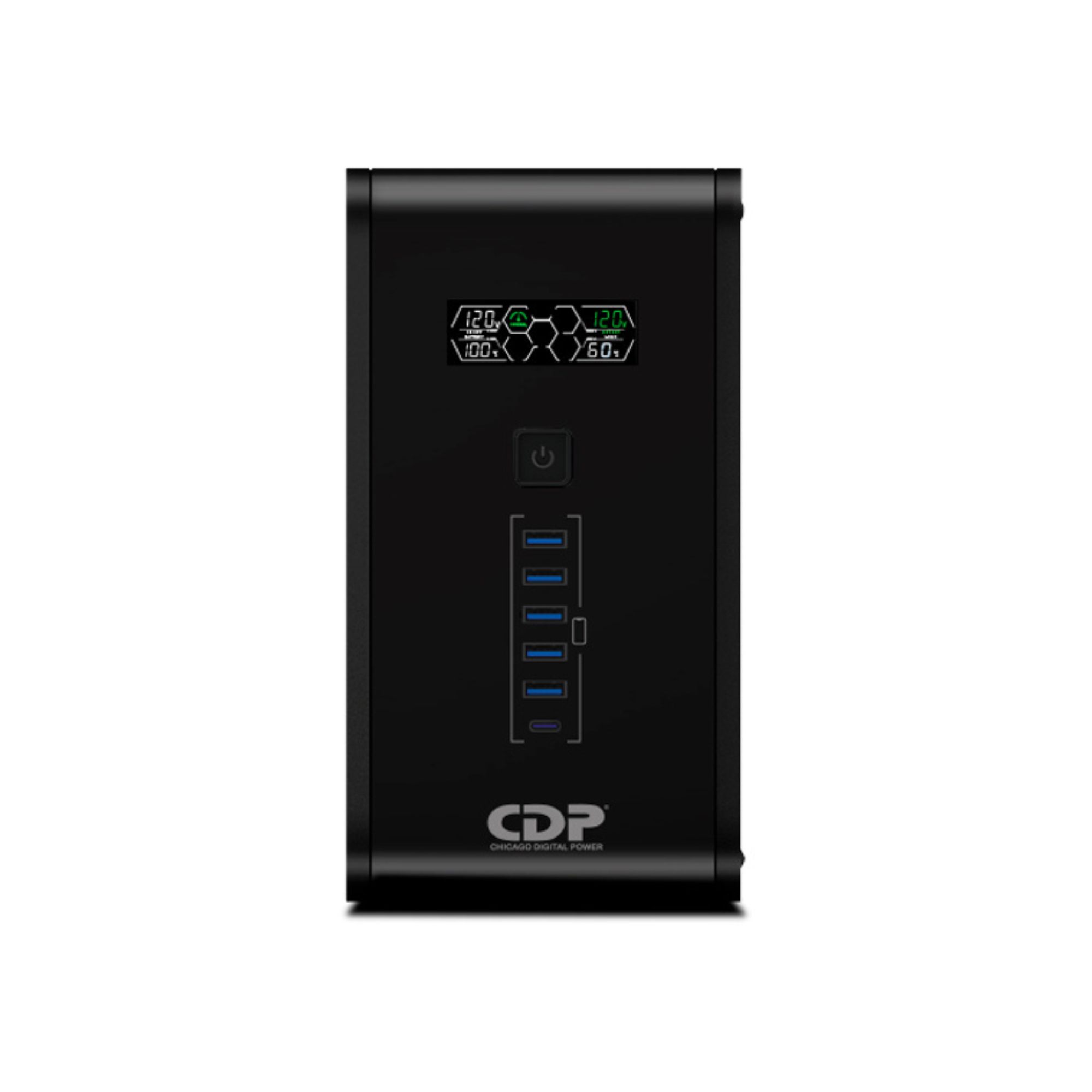 No Break CDP R-SMART1010 de 1000VA/500W, Interactivo, 10 contactos, pantalla LCD, Negro