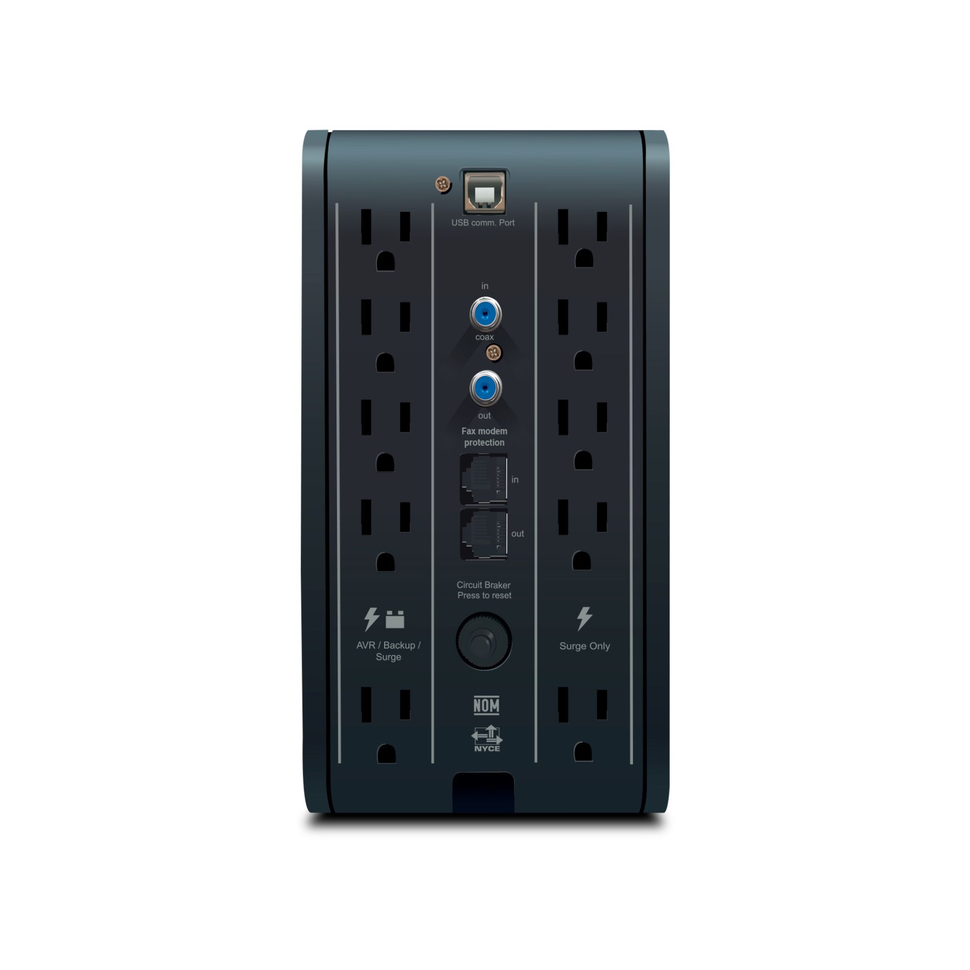 No Break CDP R-SMART1010 de 1000VA/500W, Interactivo, 10 contactos, pantalla LCD, Negro