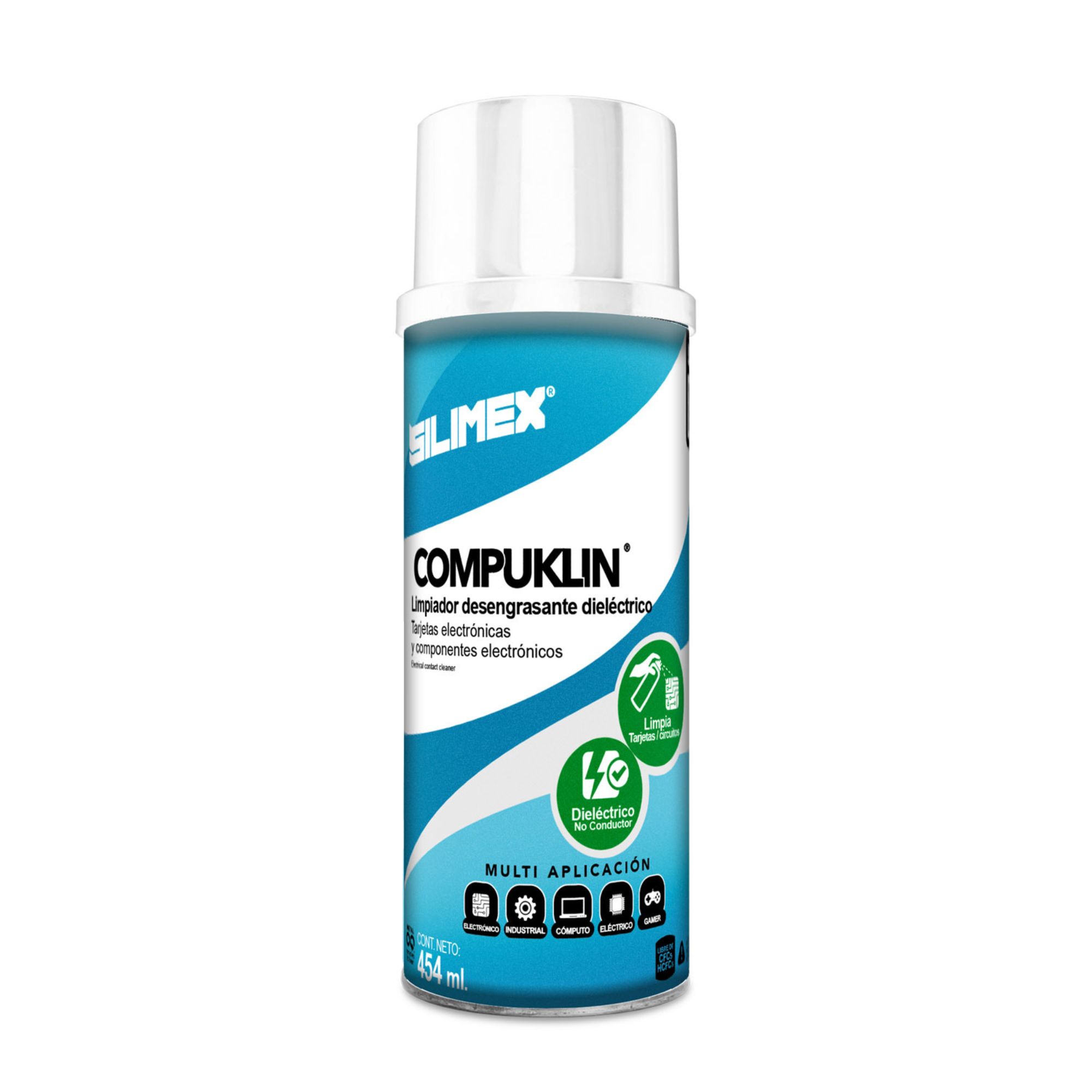10 Pack - Limpiador de Circuitos Electrónicos, Silimex Compuklin, 454 ML