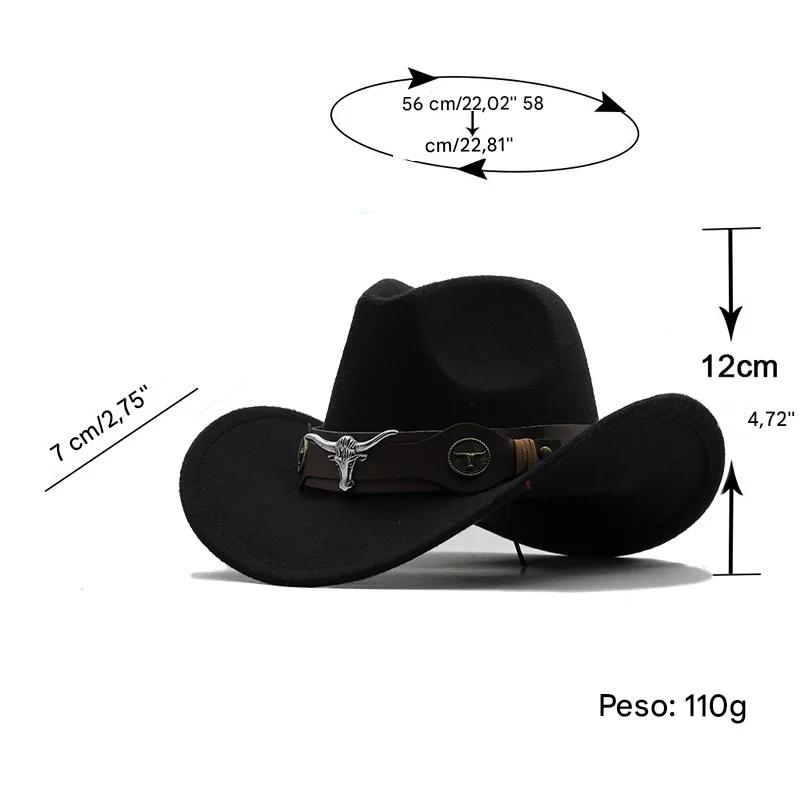 Sombrero negro toro 02 vaquero lana negra gorra vaquera deportes fiesta casual vaquero