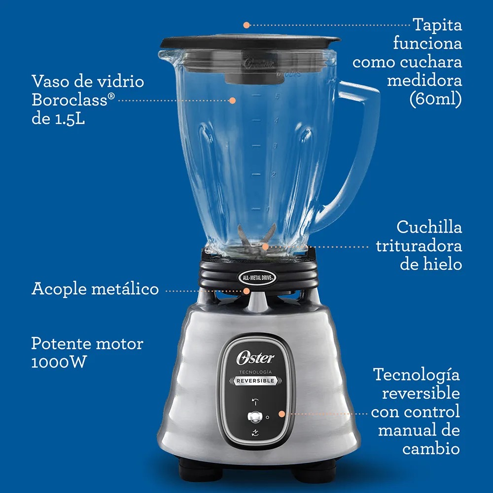 Marca Oster Vaso De Metal Para Licuadora Oster Vaso Oster® De