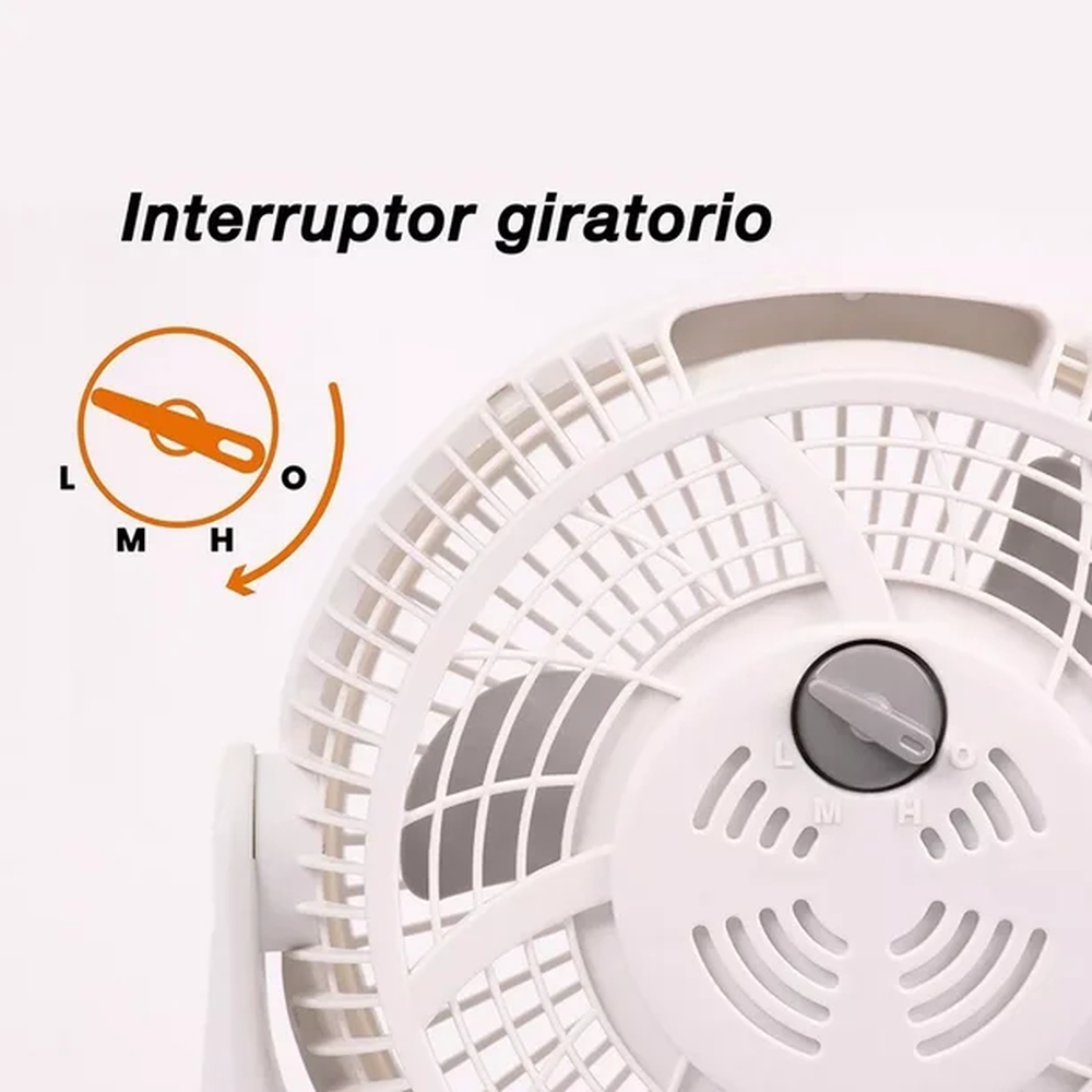 VENTILADOR MYTEK 3354 ESCRITORIO 8 PUL 3 VEL PLASTICO BLANCO
