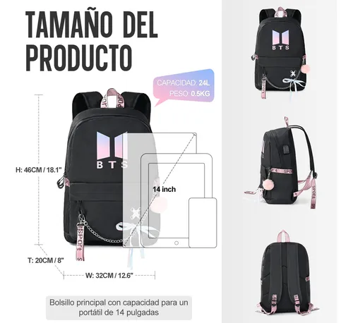Bts Mochilas Maletas Mochila Escolar Mochila