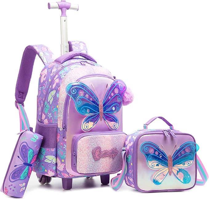  Mochila con ruedas para niñas de primaria