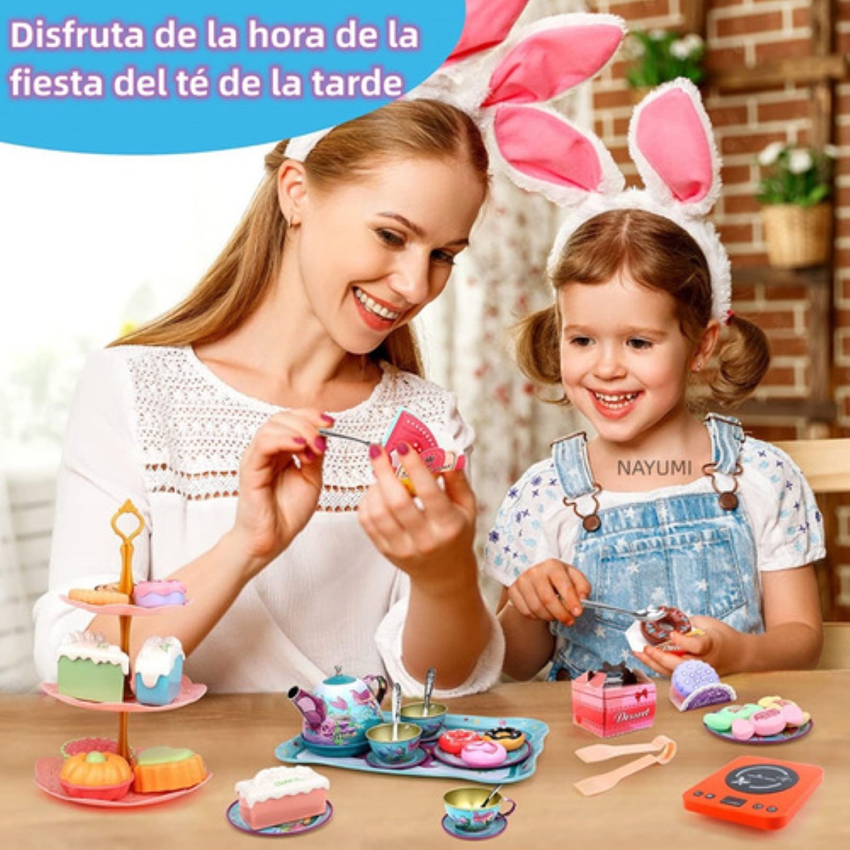 Juego De Té Infantil De 31 Piezas Con Postres – Set De Rol De Cocina Para Niñas De 3 A 6 Años, Regalo De Cumpleaños Con Tetera Y Accesorios De Pastelería