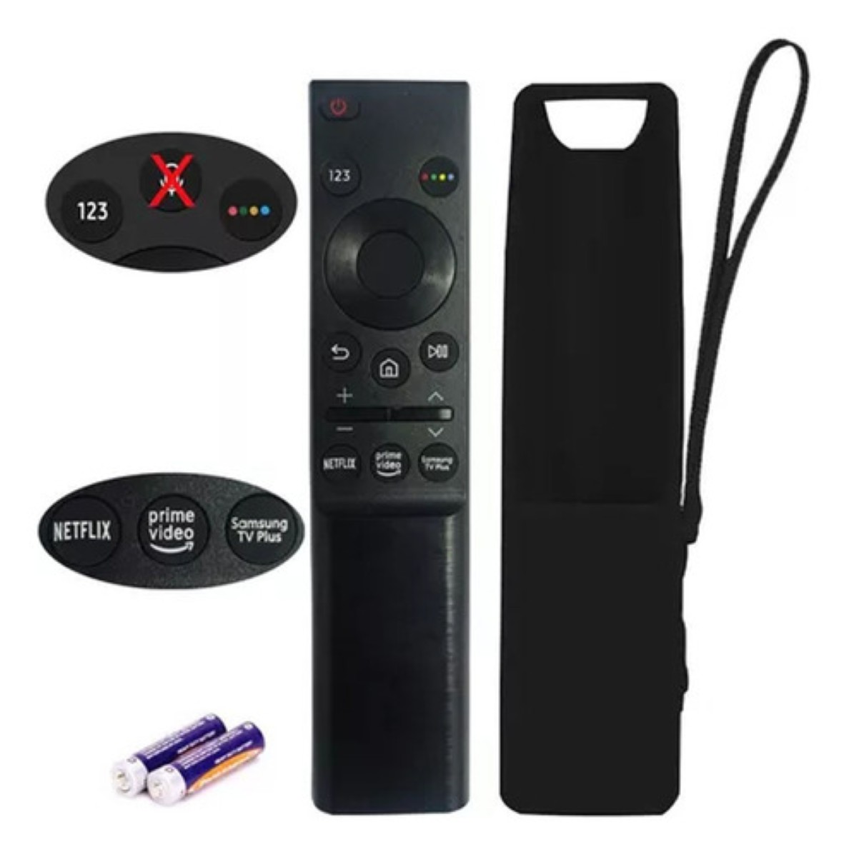 Control Para Samsung Smart Tv 4k Curve Uhd + Pila Negro