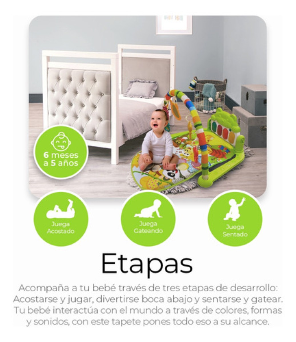 Gimnasio Piano Musical Tapete De Juegos Para Bebés Rosa