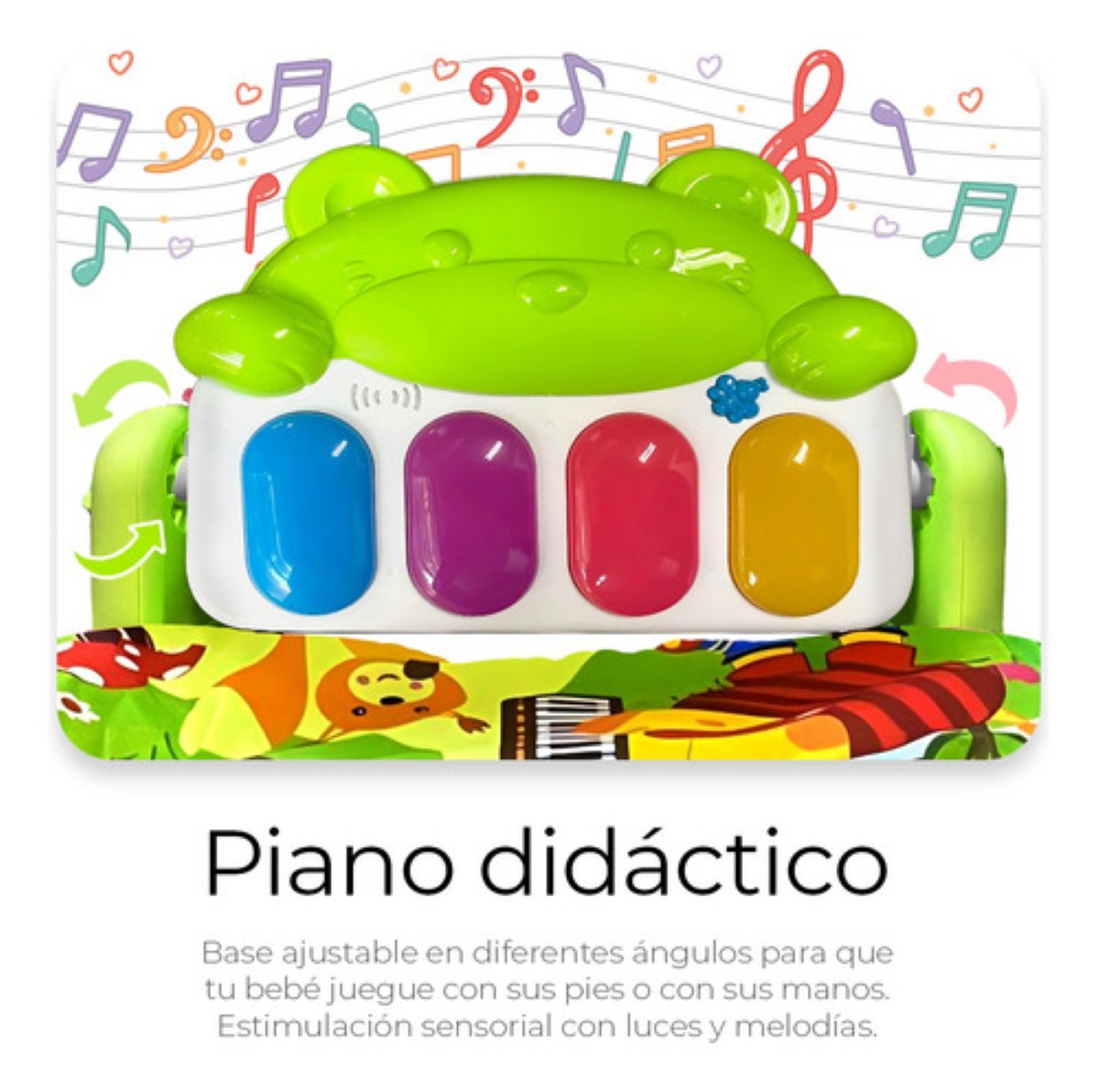 Gimnasio Piano Musical Tapete De Juegos Para Bebés Rosa