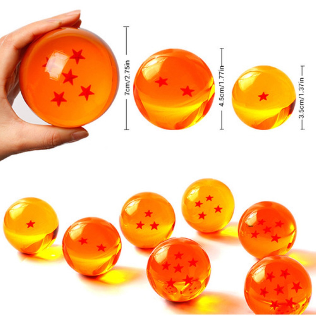 Esferas Del Dragón Caja De 7 Esferas De Dragon Ball Z Amarillo