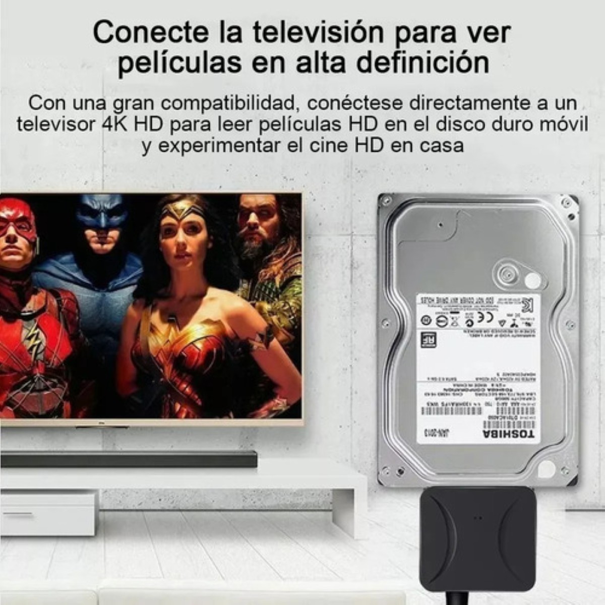 Cable Adaptador Usb 3.0 A Sata Para Disco Duro 2.5 /3.5 Negro