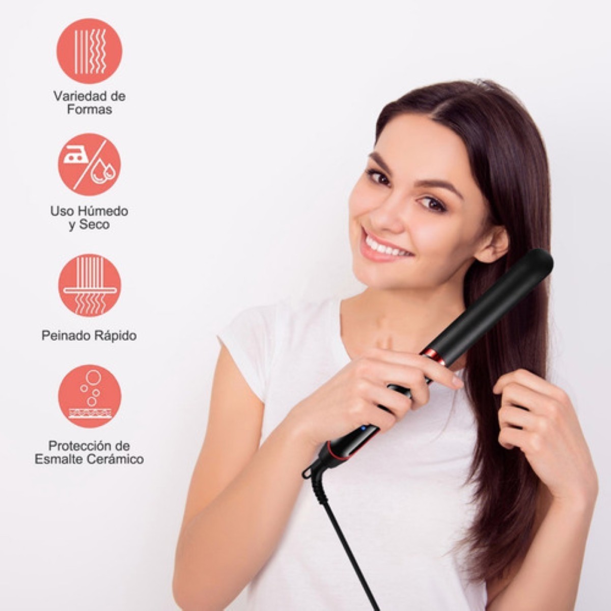 Plancha Para Cabello De Cerâmica Negro