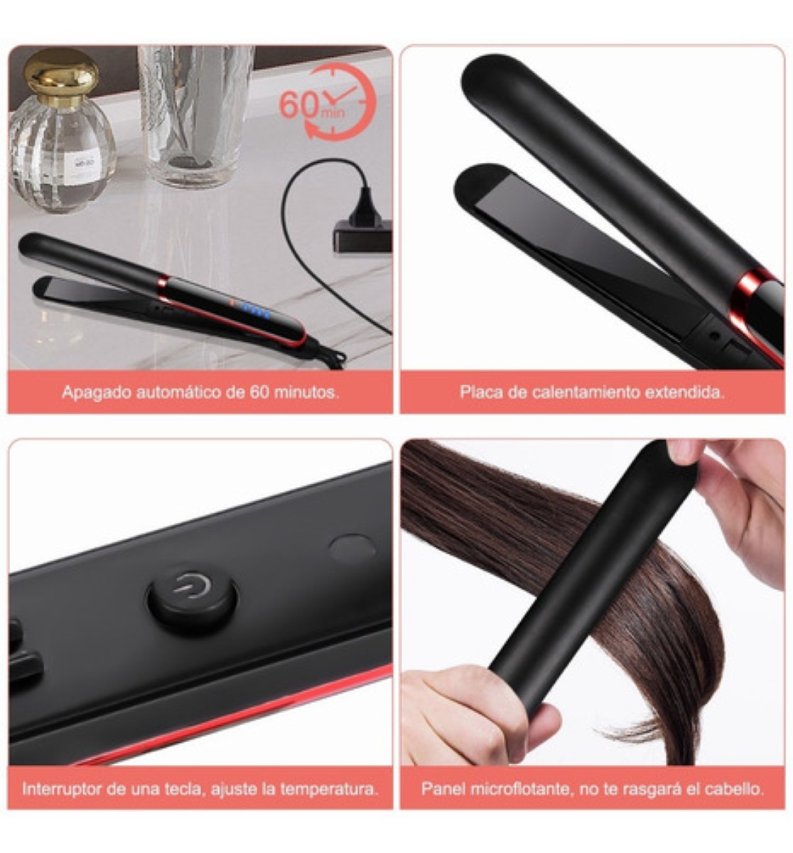 Plancha Para Cabello De Cerâmica Negro