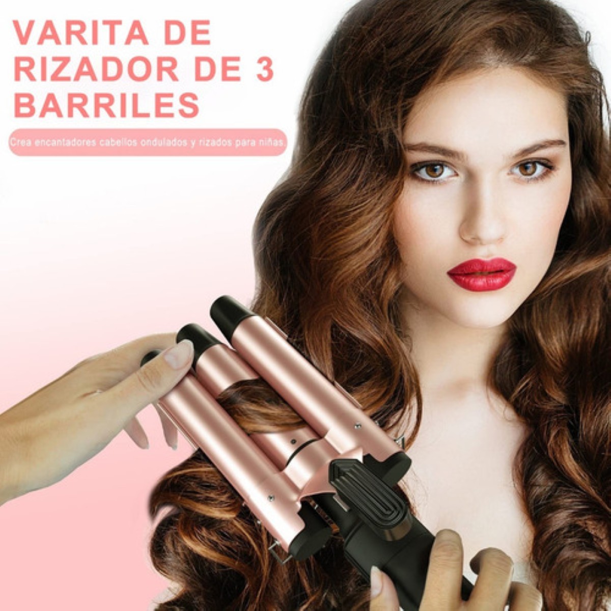 Juego De Rizadora de cabello 3 En 1 Con 3 Tubos 