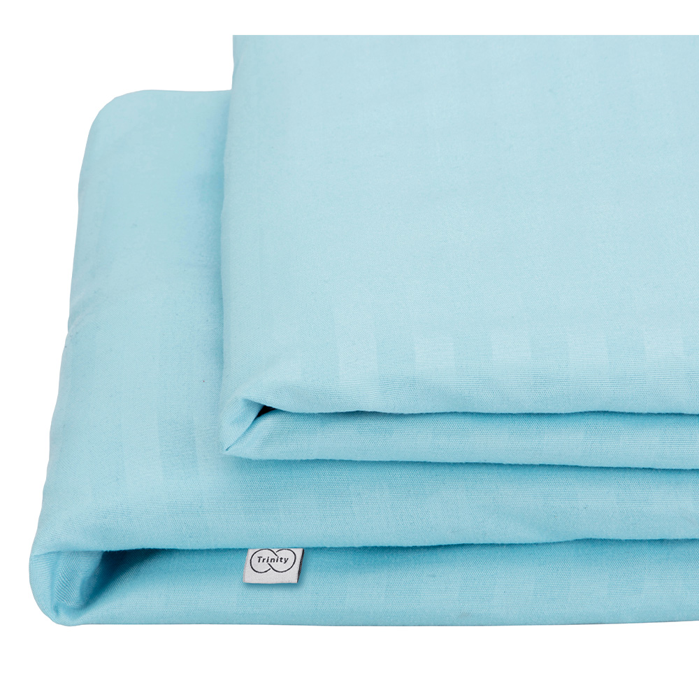 Sábanas Individual Trinity Azul Cielo + Almohada Trinity	